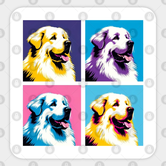 Great Pyrenees Pop Art - Dog Lovers Sticker by PawPopArt